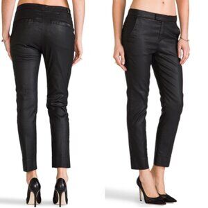 7 For All Mankind Slim Chino Faux Leather Mid Rise Pants Size  28